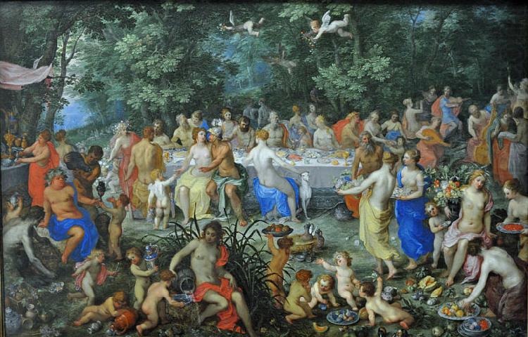 Hendrick van Balen the Elder The Wedding of Thetis and Perseus with Apollo and the Concert of the Muses, or The Feast of the Gods china oil painting image